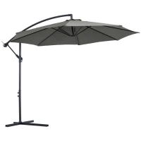 Parasol ogrodowy z ręczną korbą 3 m szary Outsunny(m-1)