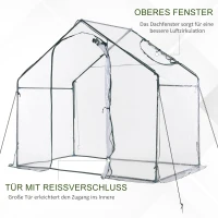 Folia cieplarnia ogrodowa 1,8 x 1,05 x 1,5m stalowe okno Outsunny(m-4)