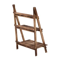 Outsunny Plantenetagere bloementrap bloemenbank plantenrek standaard 3 trappen vurenhout(m-6)