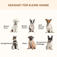 PawHut hondenmand met luifel, verhoogde hondenmand, hondenmand met dak, ademend, grijs, 76 x 61 x 76 cm(m-7)