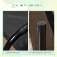 PawHut Huisdierenbed met luifel verhoogd hondenbed hondenligbed ademend taft-stof(m-8)