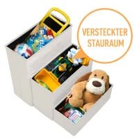 PawHut Huisdierentrap inklapbaar kattentrap hondentrap dierentrap met opbergruimte 2 kleuren(m-6)