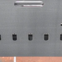 Outsunny Tischgrill Gasgrill BBQ abnehmbar Camping Grill mit Grillnetz Schlauch klein Outdoor Tischgasgrill Picknick Edelstahl Silber 52 x 40 x 31 cm(m-7)