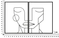 Pannello In Ferro Tribal Simply Coppia cm 60X1X80(m-7)