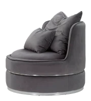 Poltrona Paris Space Grigio/Silver cm Ø 84X72(m-3)