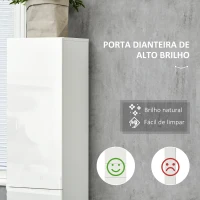 kleankin Coluna Casa de Banho com 1 Gaveta e 5 Prateleiras Coluna Casa de Banho de Estilo Moderno 30x28x170cm Branco(m-6)