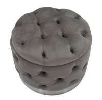 Pouf Contenitore Rich Grigio cm Ø 55X42(m-2)