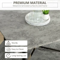 Homcom Set Masa inaltata + 4 Scaune Stil Industrial – Metal & Lemn, Ideal pentru Living/Bucatarie(m-7)