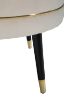 Pouf Paris xxl Crema/Gold cm Ø 90X46(m-5)