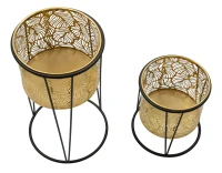 Portavasi Leavy Coppia -A- cm Ø 21X40-19X22(m-2)