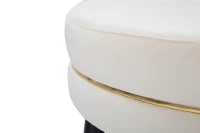Pouf Paris xxl Crema/Gold cm Ø 90X46(m-4)