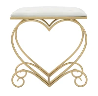 Sgabello Heart Crema cm 50X37,5X51,5(m-2)