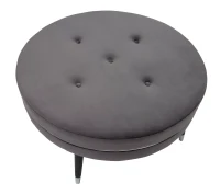 Pouf Paris xxl Grigio/Silver cm Ø 90X46(m-3)