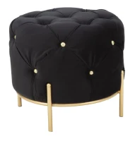 Pouf Diamond Glam Nero cm Ø 45X40(m-1)