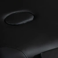 HOMCOM Birchwood Lightweight Portable Massage Table with Arm Rest Black(m-12)