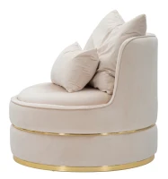 Poltrona Paris Space Crema/Gold cm Ø 84X72(m-3)
