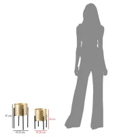 Portavasi Glissy Stand Coppia -A- cm Ø 21X38-19X28(m-7)