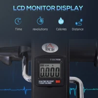 HOMCOM Under Desk Bike Mini Exercise Bike Fitness W/LCD Display, 9Wx 40Dx 31Hcm-Black(m-5)