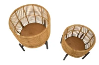 Portavasi Rattan Coppia cm Ø 41X47-33X39(m-2)
