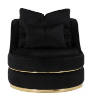 Poltrona Paris Space Nero/Gold cm Ø 84X72(m-2)