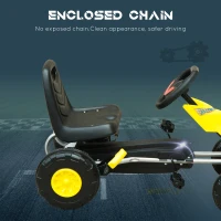 HOMCOM Children Pedal Go Kart Kids Ride On Bike Toy Manual Racing Rider(m-7)