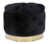 Pouf Contenitore Rich Nero cm Ø 55X42(m-1)