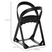 Outsunny Manual Wood Splitter made of Carbon Steel Firewood Splitter, Quick Firewood Splitting Tool Easy to Use for Camping Outdoor Black 24.4 x 20.8 x 37.4 cm(m-3)
