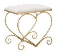 Sgabello Heart Crema cm 50X37,5X51,5(m-1)