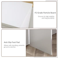 HOMCOM Modern L-Shaped Desk 180° Rotating Corner Computer Table for Gaming Study Home Office Living Room White(m-7)