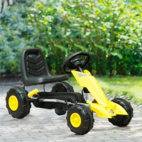 HOMCOM Children Pedal Go Kart Kids Ride On Bike Toy Manual Racing Rider(m-14)