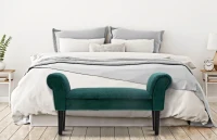 Panchetta Velvet Verde cm 102X31X51(m-7)