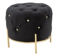 Pouf Diamond Glam Nero cm Ø 45X40(m-3)