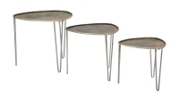 Tavolinetti Delhi Set 3 Pz cm Ø 53,5X54X47-45,5X46X41-38X38X35(m-2)