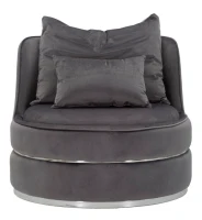 Poltrona Paris Space Grigio/Silver cm Ø 84X72(m-2)