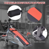 HOMCOM Multifunctional Sit Up Bench Exercise with Resistant Rope and Twist Waist Disc for Home, Office and Gym(m-4)