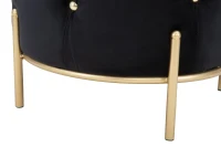 Pouf Diamond Glam Nero cm Ø 45X40(m-6)