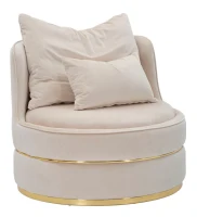 Poltrona Paris Space Crema/Gold cm Ø 84X72(m-1)