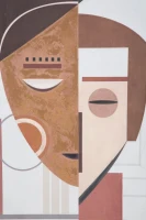 Dipinto Su Tela Ethnic Face cm 60X2,7X80(m-2)