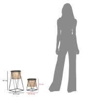 Portavasi Osaka Coppia cm Ø 21X40-19X22(m-6)