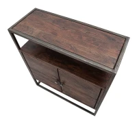 Mobiletto Burn cm 75X30X83 (Legno Di Acacia Nilotica)(m-4)