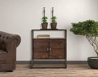 Mobiletto Burn cm 75X30X83 (Legno Di Acacia Nilotica)(m-7)