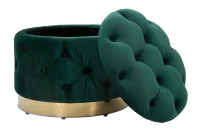 Pouf Contenitore Rich Verde cm Ø 55X42(m-4)