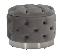 Pouf Contenitore Rich Grigio cm Ø 55X42(m-1)