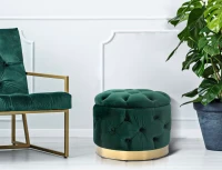 Pouf Contenitore Rich Verde cm Ø 55X42(m-7)