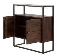 Mobiletto Burn cm 75X30X83 (Legno Di Acacia Nilotica)(m-3)