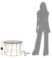 Tavolo Da Caffe' Leaf Top cm Ø 70X43,5(m-5)