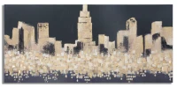 Dipinto Su Tela Golden City cm 150X3,8X70(m-1)