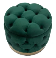 Pouf Contenitore Rich Verde cm Ø 55X42(m-2)