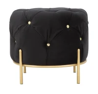 Pouf Diamond Glam Nero cm Ø 45X40(m-2)