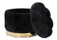 Pouf Contenitore Rich Nero cm Ø 55X42(m-6)